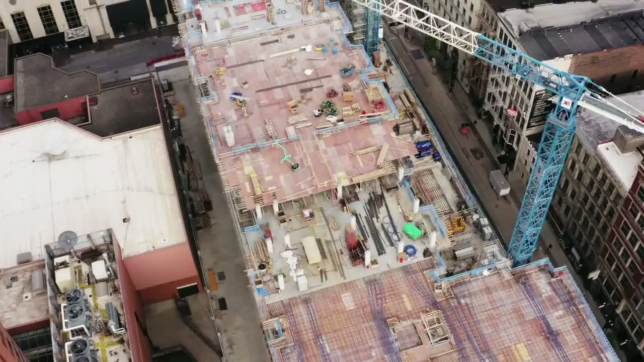 Obra en ejecución vista desde dron